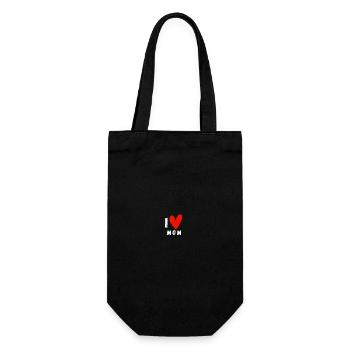 I Love MOM Design - Geschenkbeutel für Flaschen - Schwarz - Vorne