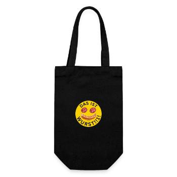 THIS IS SAUSAGE Vegan Humor Shirt - Gift Bag for Bottles - black - Front