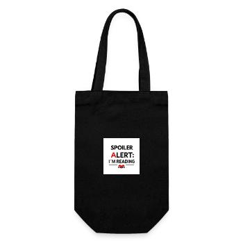Spoiler alert: I'm reading - Gift Bag for Bottles - black - Front
