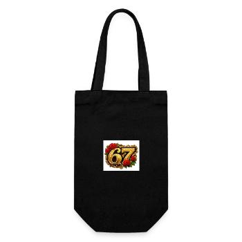 Golden67 Rose Frame - Gift Bag for Bottles - black - Front