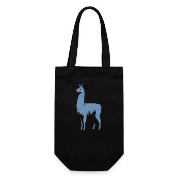 Silhouette de lama - Sac à bouteille - noir - Devant