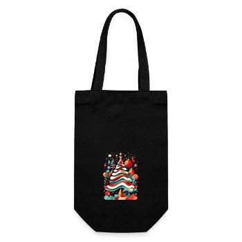 Abstract christmas tree - Geschenkbeutel für Flaschen - Schwarz - Vorne