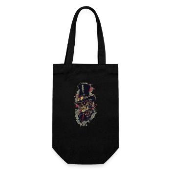 Steampunk Zombie Skull - Gift Bag for Bottles - black - Front