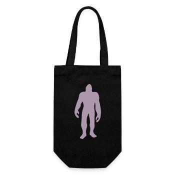 Bigfoot Silhouette Minimaliste Conte de fées - Sac à bouteille - noir - Devant