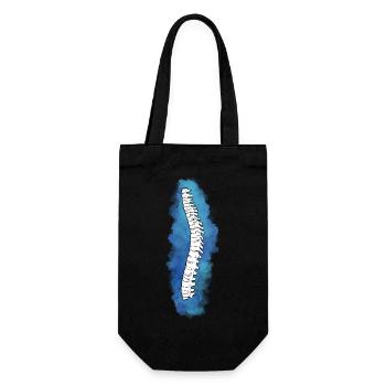 Physiotherapeut Chiropraktiker Physiotherapie - Geschenkbeutel für Flaschen - Schwarz - Vorne