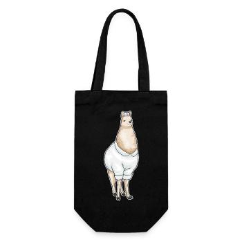 Lama Krankenschwester  - Geschenkbeutel für Flaschen - Schwarz - Vorne