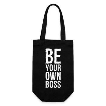 be your own - Gift Bag for Bottles - black - Front