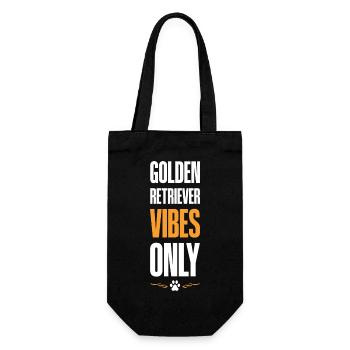 Golden Retriver Vibes Only - Gift Bag for Bottles - black - Front