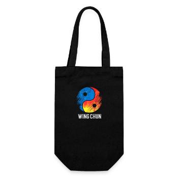 Wing Chun - Gift Bag for Bottles - black - Front