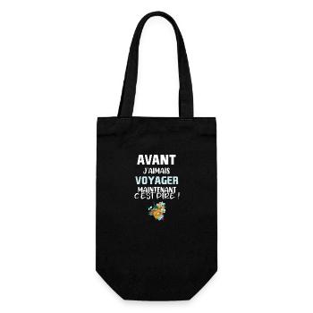 Avant j'aimais voyager maintenant c'est pire ! - Sac à bouteille - noir - Devant