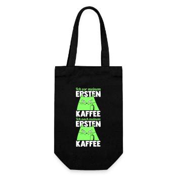 Chat avant mon premier café - Sac à bouteille - noir - Devant