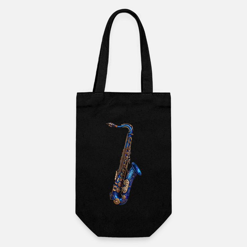 Saxophon - Geschenkbeutel für Flaschen - Schwarz
