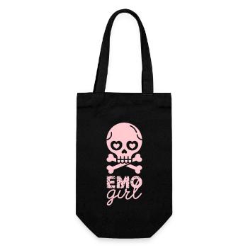 Emo Girl! - Geschenkbeutel für Flaschen - Schwarz - Vorne