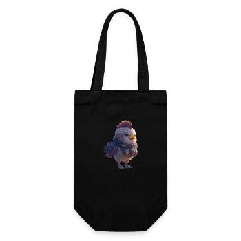 Verrücktes Huhn - Geschenkbeutel für Flaschen - Schwarz - Vorne