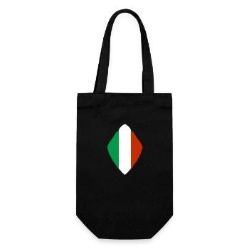 Drapeau de l’Italie Drapeau italien vintage Look vieilli - Sac à bouteille - noir - Devant