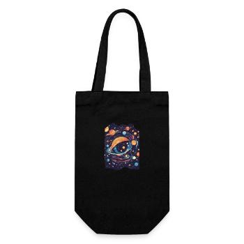 Eye Galaxy Outer Space Planets Stars Interstellar - Gift Bag for Bottles - black - Front
