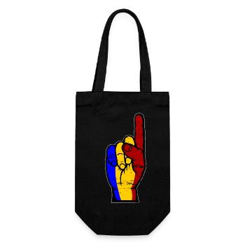 Drapeau de la Roumanie numéro 1 utilisé - Sac à bouteille - noir - Devant