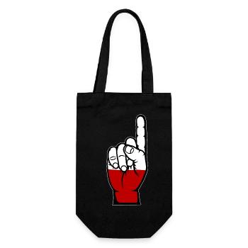 Poland Flag Number 1 - Gift Bag for Bottles - black - Front