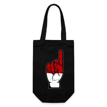Indonesia flag number 1 used - Gift Bag for Bottles - black - Front