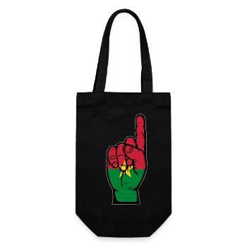 Burkina Faso flag number 1 used - Gift Bag for Bottles - black - Front