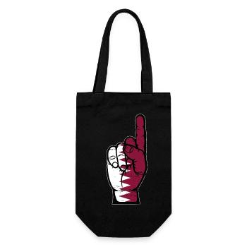 Drapeau du Qatar numéro 1 utilisé - Sac à bouteille - noir - Devant