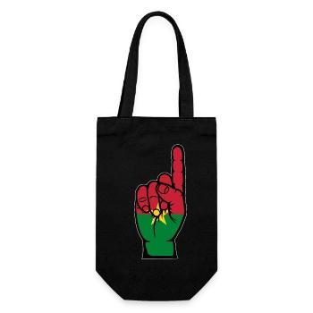 Burkina Faso Flag Number 1 - Gift Bag for Bottles - black - Front