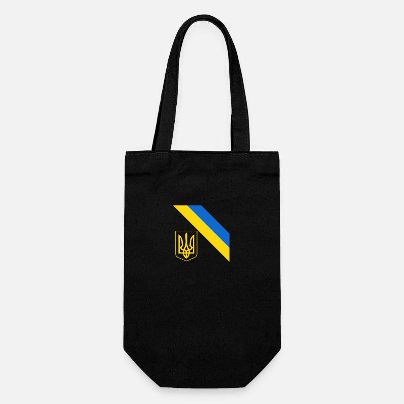 Ukrainisch - Geschenkbeutel für Flaschen - Schwarz