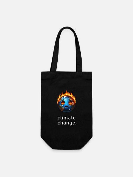 Brûler la triste terre, le changement climatique - Sac à bouteille - noir