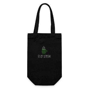 cozy season. - Geschenkbeutel für Flaschen - Schwarz - Vorne