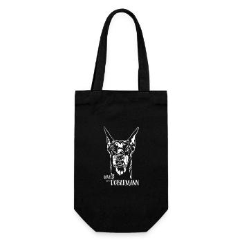 Aimé par un chien Doberman disant Wilsigns - Sac à bouteille - noir - Devant