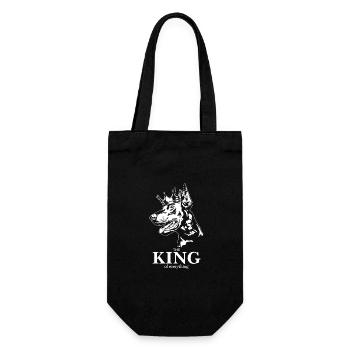 Doberman King of everything Dog Saying Wilsigns - Gift Bag for Bottles - black - Front