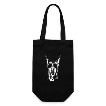 Doberman Sunglasses Dogs Dog Sports Wilsigns - Gift Bag for Bottles - black - Front