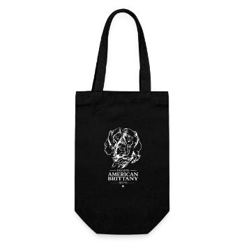 American Brittany Mom Hunde Hund Brittany Wilsigns - Geschenkbeutel für Flaschen - Schwarz - Vorne