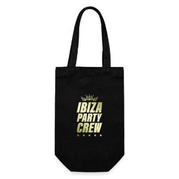 Ibiza Party Crew Gold - Geschenkbeutel für Flaschen - Schwarz - Vorne