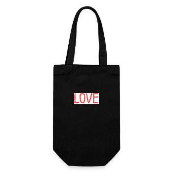 love - Geschenkbeutel für Flaschen - Schwarz - Vorne
