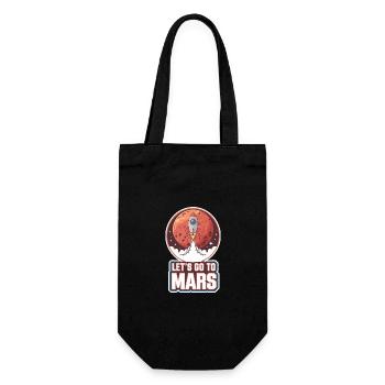 Mars Planet Planeten Sonnensystem - Geschenkbeutel für Flaschen - Schwarz - Vorne