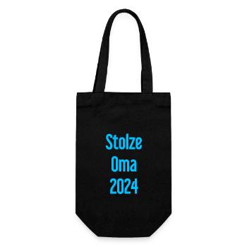 Stolze Oma 2024 – Perfekt für frischgebackene Omas - Geschenkbeutel für Flaschen - Schwarz - Vorne