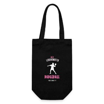 Dodgeball Dodgeballerin Spielerin Dodgeballspiel - Geschenkbeutel für Flaschen - Schwarz - Vorne