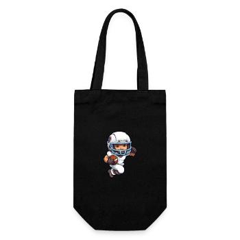 Touchdown-Champion: Das Football-Talent in Aktion - Geschenkbeutel für Flaschen - Schwarz - Vorne