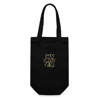 Geburtstag 48 - Geschenkbeutel für Flaschen - Schwarz - Vorne