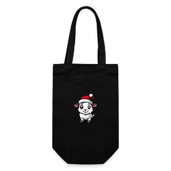 Chèvre de montagne Noël mignon - Sac à bouteille - noir - Devant