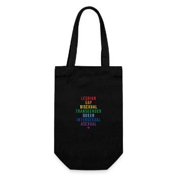 LGBTQIA+ Rainbow Flag Genders - Gift Bag for Bottles - black - Front