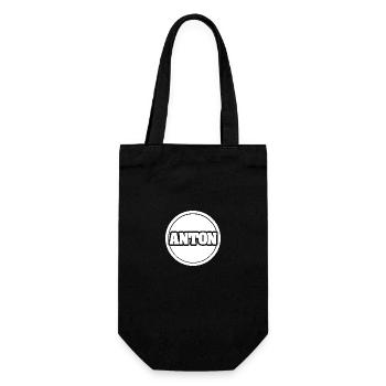 Geschenk für Anton - Geschenkbeutel für Flaschen - Schwarz - Vorne