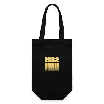Born in 1982 - Gift Bag for Bottles - black - Front