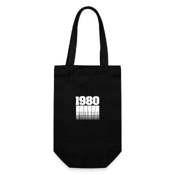 Geboren 1980 - Geschenkbeutel für Flaschen - Schwarz - Vorne