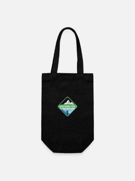 Natur Hochkalter - Geschenkbeutel für Flaschen - Schwarz