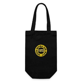 Mama 1972 - Geschenkbeutel für Flaschen - Schwarz - Vorne