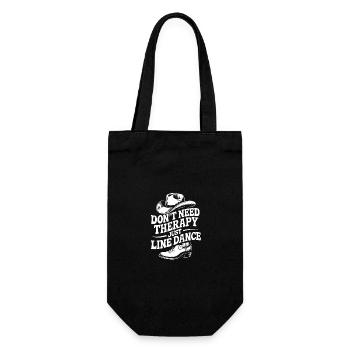 Line dancing is my therapy - Gift Bag for Bottles - black - Front