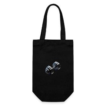 Dumbbell / Weight Polygon - Gift Bag for Bottles - black - Front
