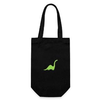 Dino Longneck - Customizable Motif Colors - Gift Bag for Bottles - black - Front